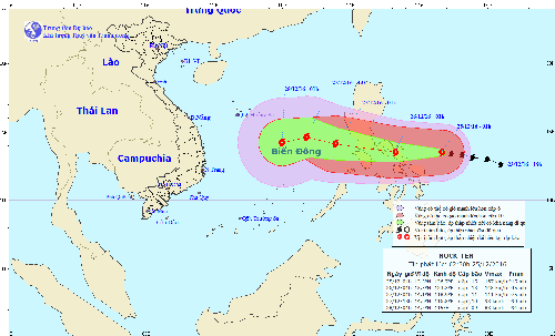 Không khí lạnh xuống miền Bắc, bão gần biển Đông