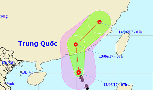 Bão hướng về Trung Quốc, miền Bắc mưa to