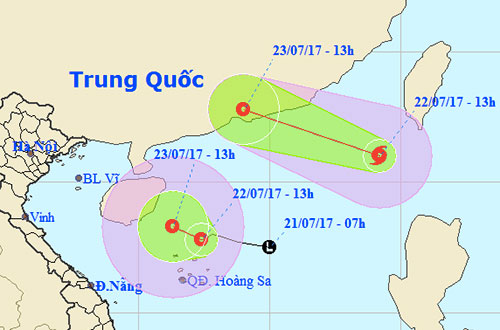 Bão kết hợp áp thấp nhiệt đới trên Biển Đông