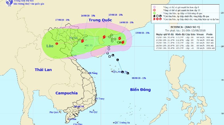 Bão Bebinca giật cấp 11 đi vào vịnh Bắc Bộ