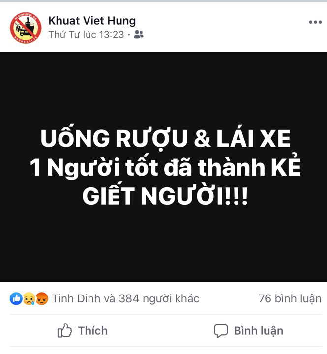 “Uống rượu lái xe – một người tốt đã trở thành kẻ giết người“