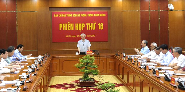 Ban Chỉ đạo Trung ương về phòng, chống tham nhũng họp phiên thứ 16