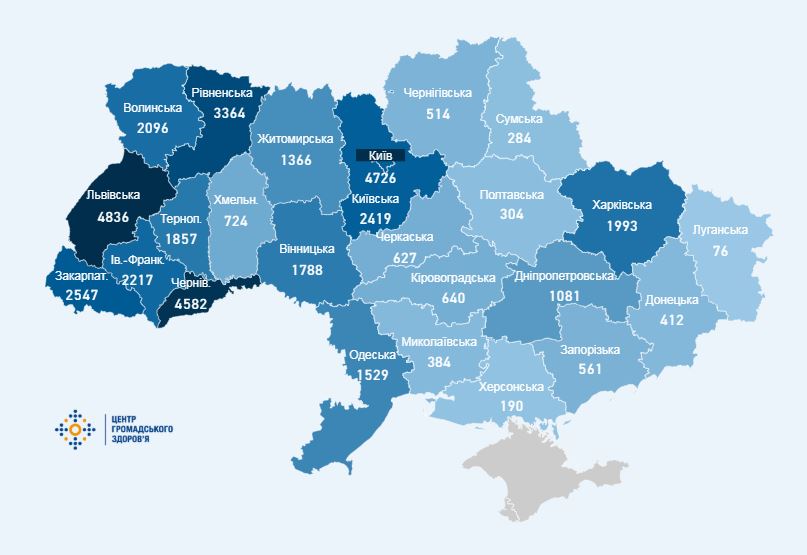 Ucraina sáng 26/6: Kỷ lục mới 1.109 ca Covid-19 mới trong ngày, tỉnh Odessa thêm 61 ca